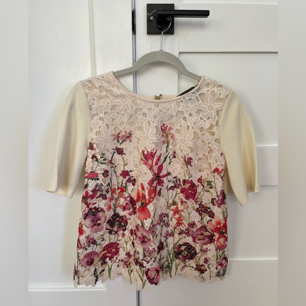 Anthropologie Sunday in Brooklyn lace top.